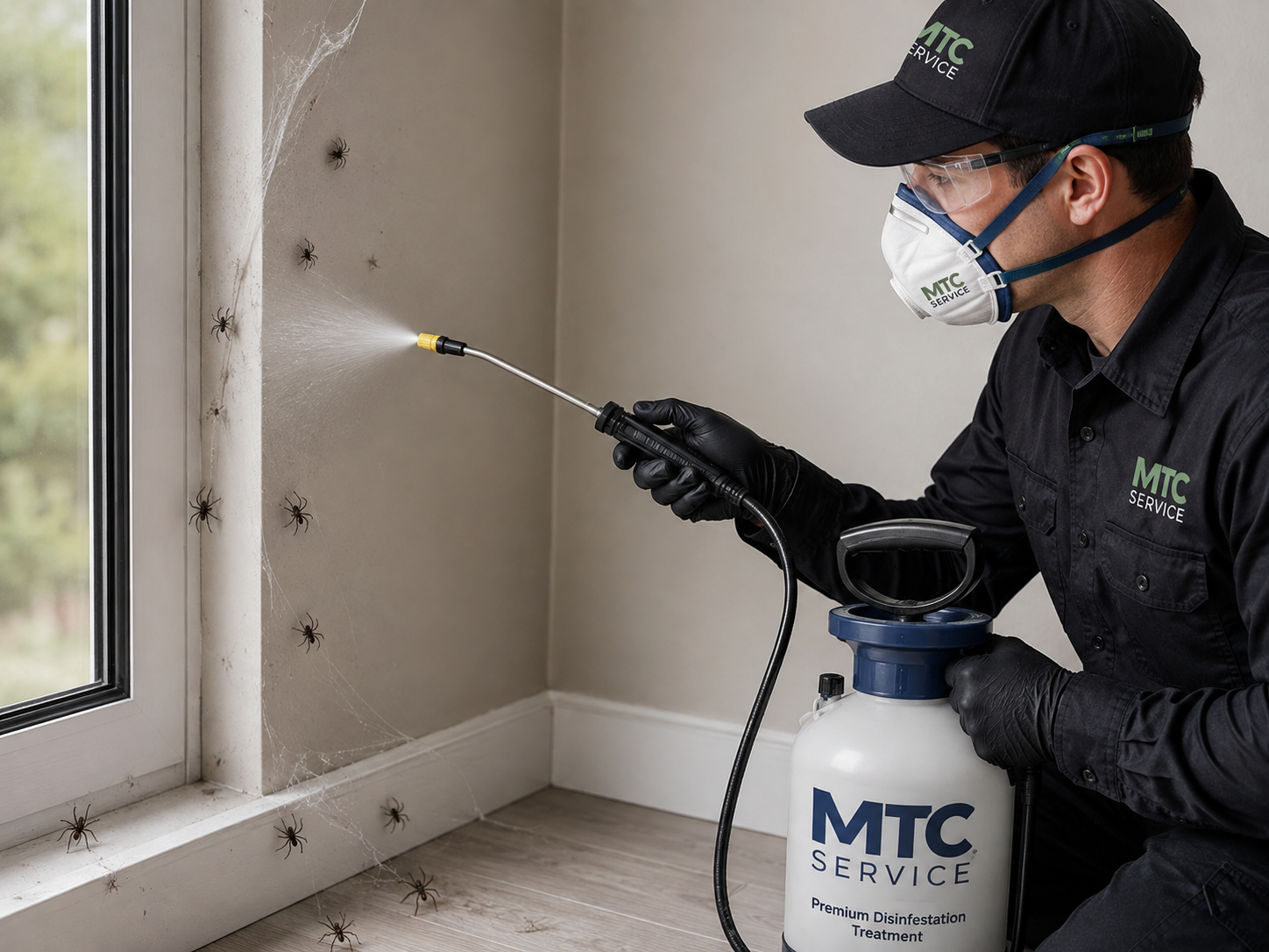 Tecnico MTC Service durante un intervento di ragni