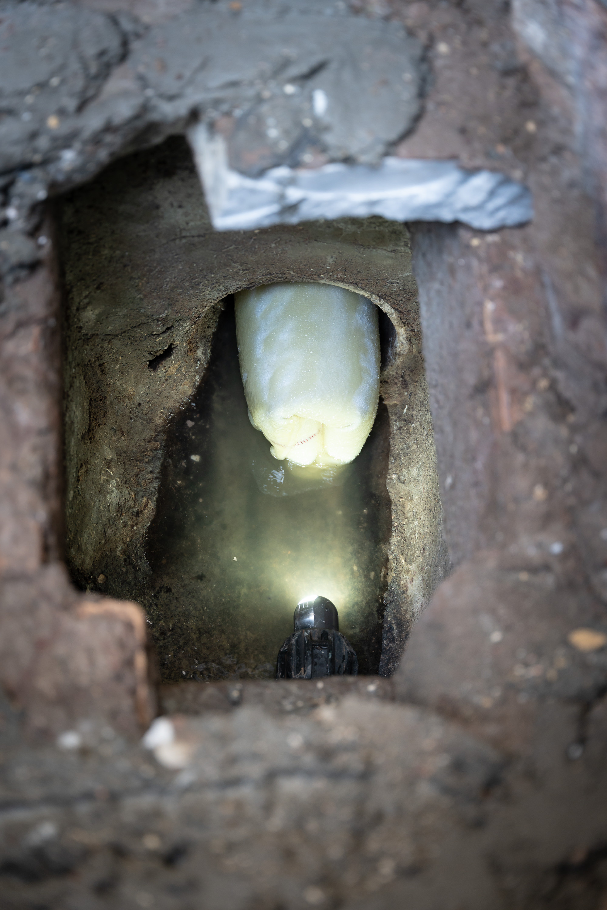 Interno di una condotta dopo l’intervento di relining